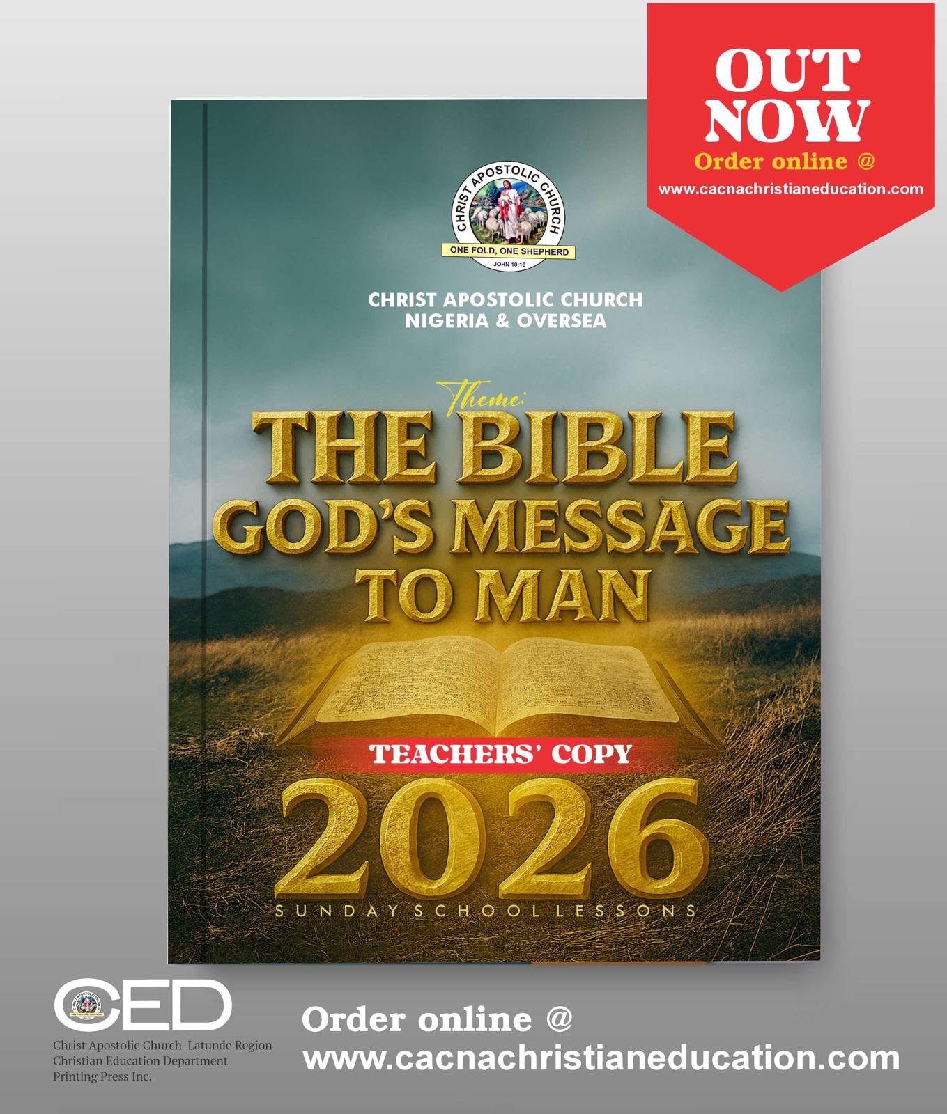 2026 Sunday School Teacher's Copy